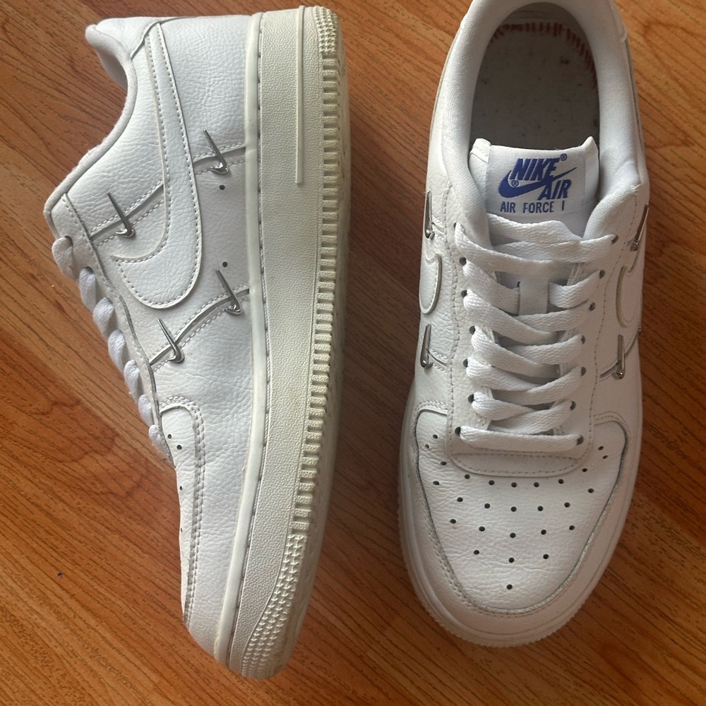Nike Air Force 1 White Leather Sneakers